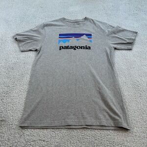 Patagonia T-Shirt Men's Small  Gray  Responsibili-Tee Logo Regular Fit